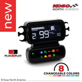 Koso D2 LCD Multi Functional Gauge - M8 Softail